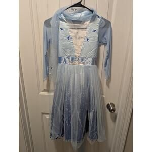 Girl’s Frozen’s Elsa Ice Queen Costume Dress Princess Sz 140 CM, US 10 Halloween